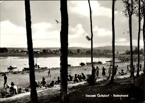 Ak Quitzdorf am See Oberlausitz, Stausee, Badestrand, Badegäste