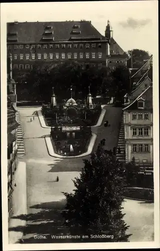 Ak Gotha in Thüringen, Wasserkünste am Schloßberg