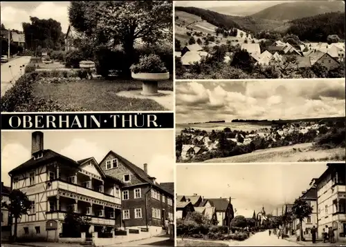 Ak Oberhain Königsee in Thüringen, Fachwerkhaus, Gesamtansicht