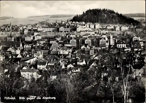 Ak Pößneck in Thüringen, Blick gegen die Altenburg