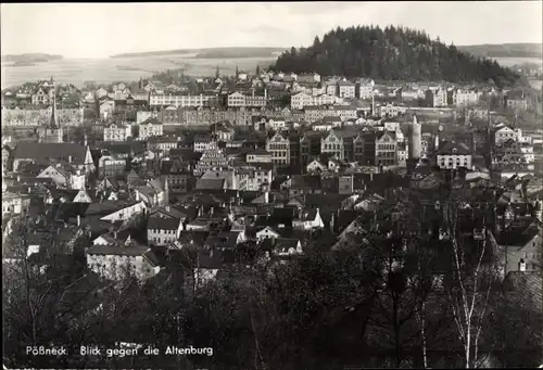 Ak Pößneck in Thüringen, Blick gegen die Altenburg