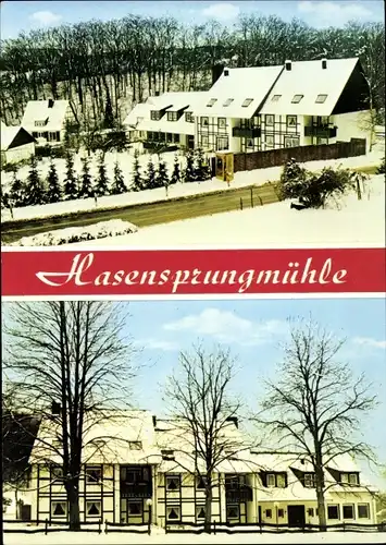 Ak Leichlingen im Rheinland, Ev. Tagungs und Freizeitheim Hasensprungmühle, Winter