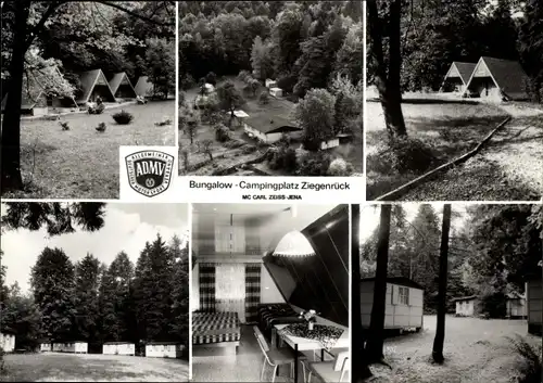 Ak Ziegenrück am Schiefergebirge Thüringen, Bungalow Campingplatz, MC Carl Zeiss Jena