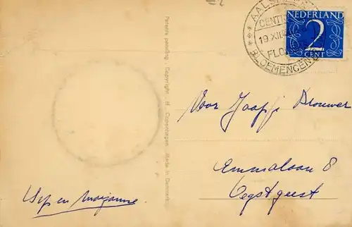 Mechanische Ak Clown spielt Saxophon, Seifenblasen