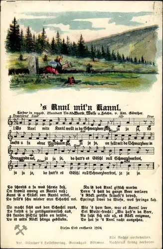 Lied Ak Günther, Anton, Erzgebirgische Mundart No. 32, 's Annl mit'n Kannl