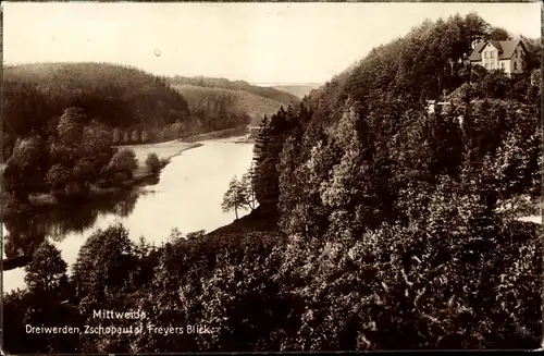 Ak Dreiwerden Rossau Mittelsachsen, Zschopautal, Freyers Blick