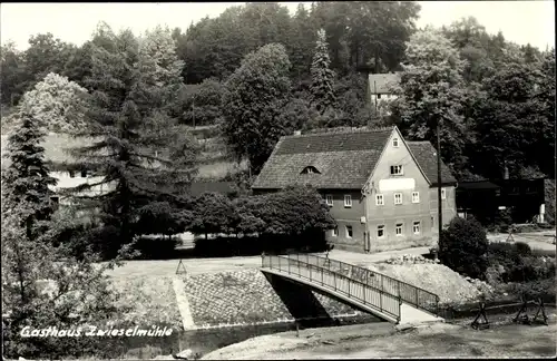 Foto Ak Zwiesel Berggießhübel in Sachsen, Gasthaus Zwieselmühle