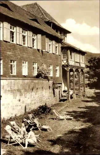 Ak Stadtlengsfeld in der Rhön Thüringen, FDGB Diätheim, Seitenansicht