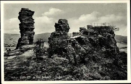 Ak Erlbach im Vogtland, Hoher Stein, Aussichtsplattform