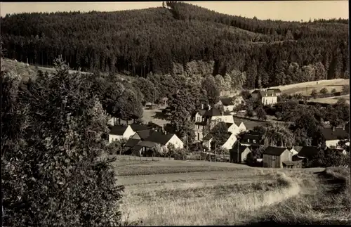 Ak Hohendorf Bad Brambach im Vogtland, Blick auf den Ort, Wald
