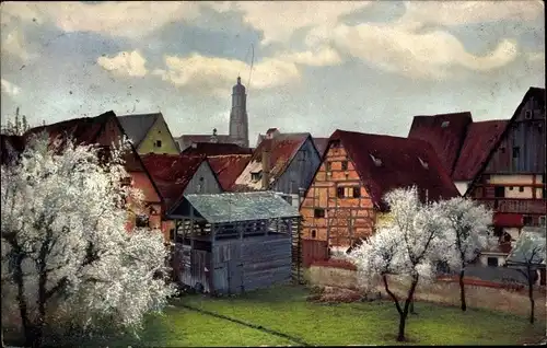 Ak Nenke & Ostermaier Serie 151 Nr 2795, Nördlingen, Blick von der Stadtmauer