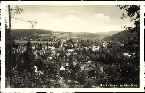 Ak Bad Elster im Vogtland, Blick von der Alberthöhe