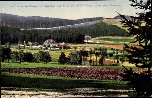 Ak Neudorf Sehmatal im Erzgebirge, Gasthaus Vierenstraße am Fuße des Fichtelberges, Betlehemstift