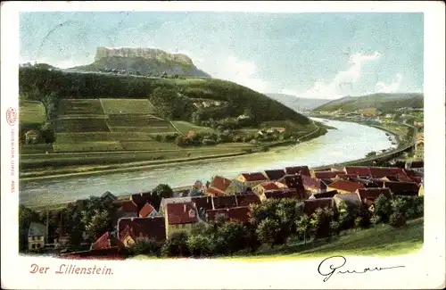 Ak Bad Schandau an der Elbe, Lilienstein