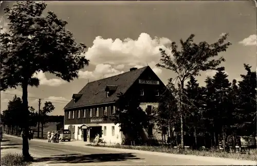 Ak Zinnwald Georgenfeld Altenberg im Erzgebirge, Grenzsteinhof