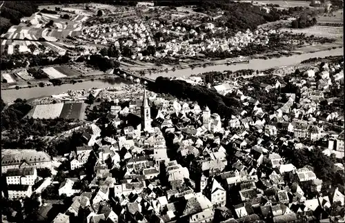 Ak Lohr am Main Unterfranken, Luftbild