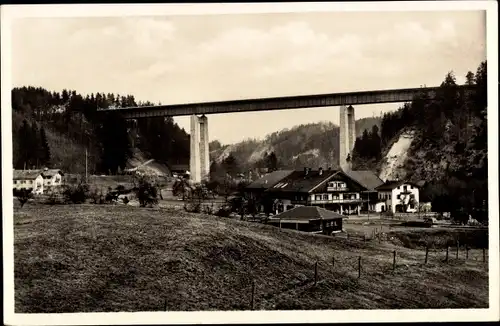 Ak Weyarn Oberbayern, Mangfallbrücke, Reichsautobahn München-Landesgrenze