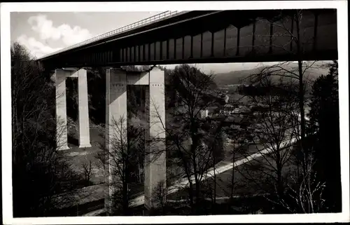 Ak Weyarn Oberbayern, Mangfallbrücke Reichsautobahn München-Salzburg-Wien