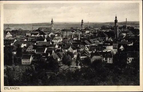 Ak Erlangen Mittelfranken, Panorama der Stadt