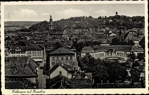 Ak Erlangen in Mittelfranken Bayern, mit Burgberg