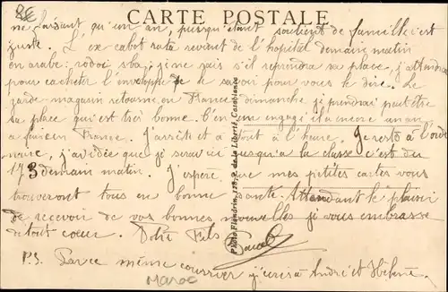 Ak Marokko, Campagne du Riff, Le Général salue la dépouille d'un héros