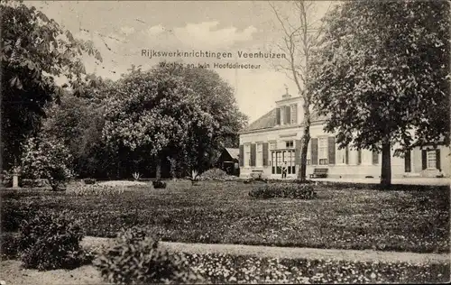 Ak Veenhuizen Drenthe, Rijkswerkinrichtingen, Woning en tuin Hoofddirecteur