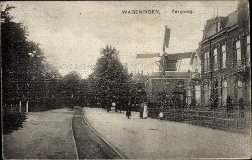 Ak Wageningen Gelderland Niederlande, Bergweg, Molen