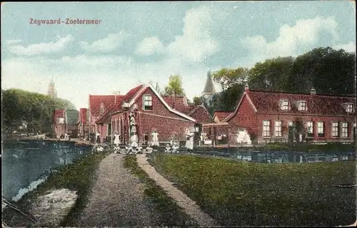 Ak Zoetermeer Zegwaart Südholland, Stadtpartie, Häuser