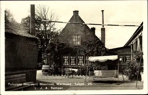 Ak Warmond Südholland, Tuinzjide Boerderij Meerrust, L.J.A. Kemper, Garten