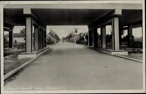 Ak Sliedrecht Südholland Niederlande, Viaduct Stationsweg