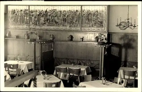 Foto Ak Köln am Rhein, Hotel Restaurant  Schlenter am Ring, Hansaring 98a, Gaststube