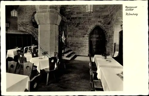 Ak Nürnberg in Mittelfranken, Nassauer Keller, histor. Weinrestaurant