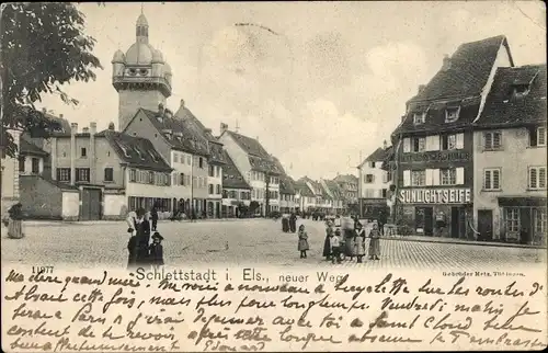 Ak Sélestat Schlettstadt Elsass Bas Rhin, Neuer Weg, Sunlicht Seife