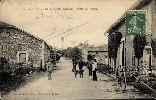Ak Fleury sur Aire Meuse, Entree du Village