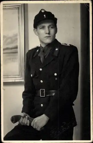 Foto Ak Polizist in Uniform, Portrait, Greiz in Thüringen