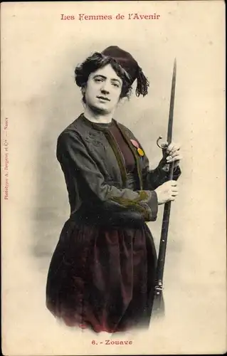 Ak Les Femmes de l'Avenir, Zouave