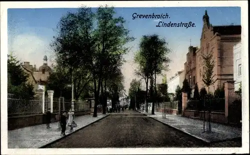 Ak Grevenbroich Westfalen, Kinder in der Lindenstraße, Wohnhäuser