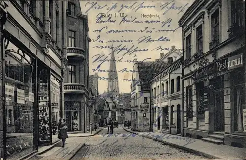 Ak Buer in Westfalen Gelsenkirchen Ruhrgebiet, Hochstraße, Geschäfte