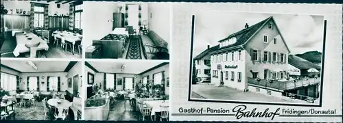 Klapp Ak Fridingen an der Donau in Baden Württemberg, Gasthof Pension Bahnhof