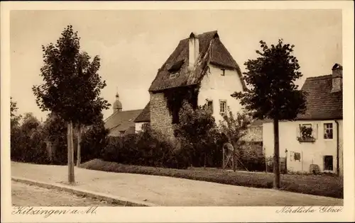 Ak Kitzingen in Mainfranken Bayern, Nördliche Glaci, Straßenpartie