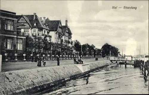 Ak Kiel in Schleswig Holstein, Strandweg