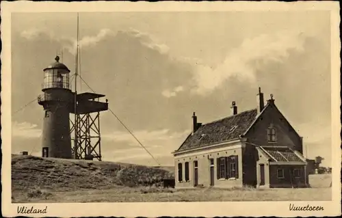 Ak Vlieland Friesland Niederlande, Vuurtoren, Leuchtturm