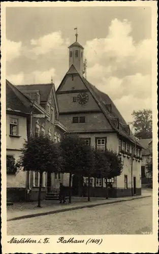 Ak Nastätten im Taunus, Straßenpartie mit Rathaus