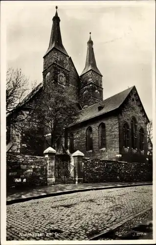 Ak Nordhausen am Harz, Dom, Kirchhof