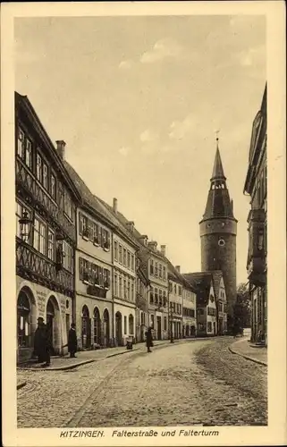 Ak Kitzingen in Mainfranken Bayern, Falterstraße, Falterturm