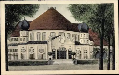 Ak Augsburg, König Ludwigsbau, Städt. Konzerthaus im Stadtgarten