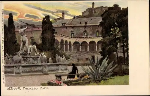 Künstler Litho Genova Genua Liguria, Palazzo Doria