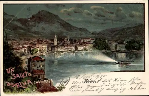 Künstler Litho Spindler, Erwin, Riva del Garda Trentino, Panorama