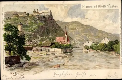 Künstler Litho Strützel, Otto, Klausen Chiusa d'Isarco Südtirol, Kloster Säben