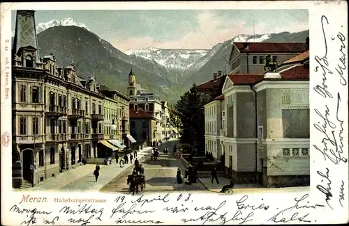 Ak Meran Merano Südtirol, Habsburger Straße